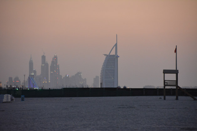 View of the Burj Al Arab Hotel from Jumeirah Beach.