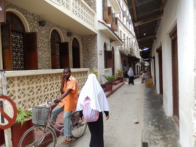 The narrow alleys of Stone Town.