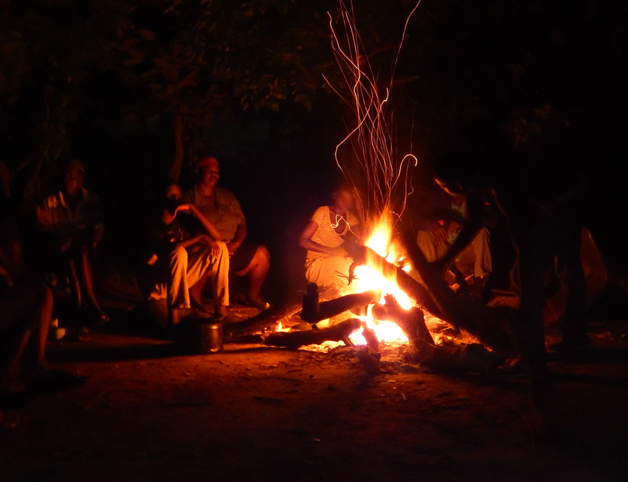 Our campfire moments before the dancing began.