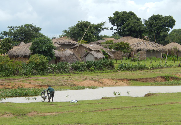 A roadside village in Zimbabwe.
